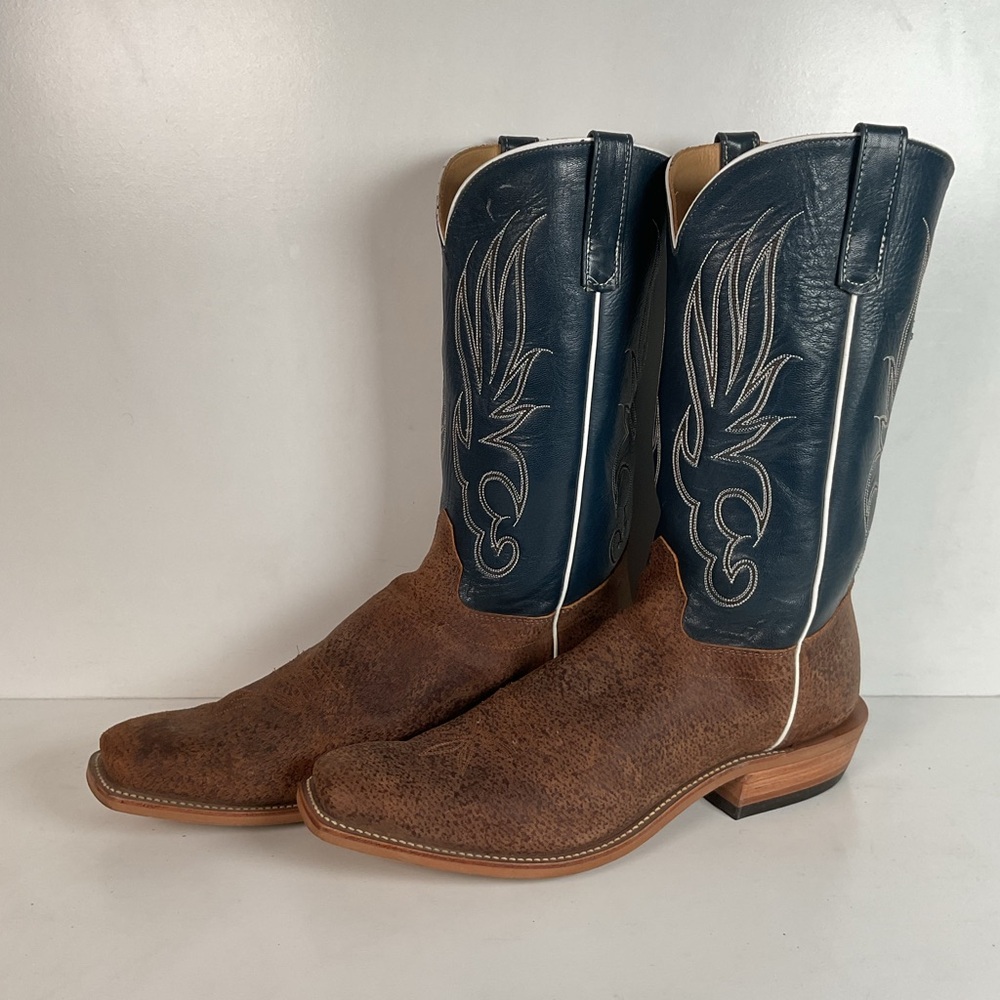Olathe Pig Skin Suede Cowboy Boots | Wild Boar | USA Made | Narrow | 18 B